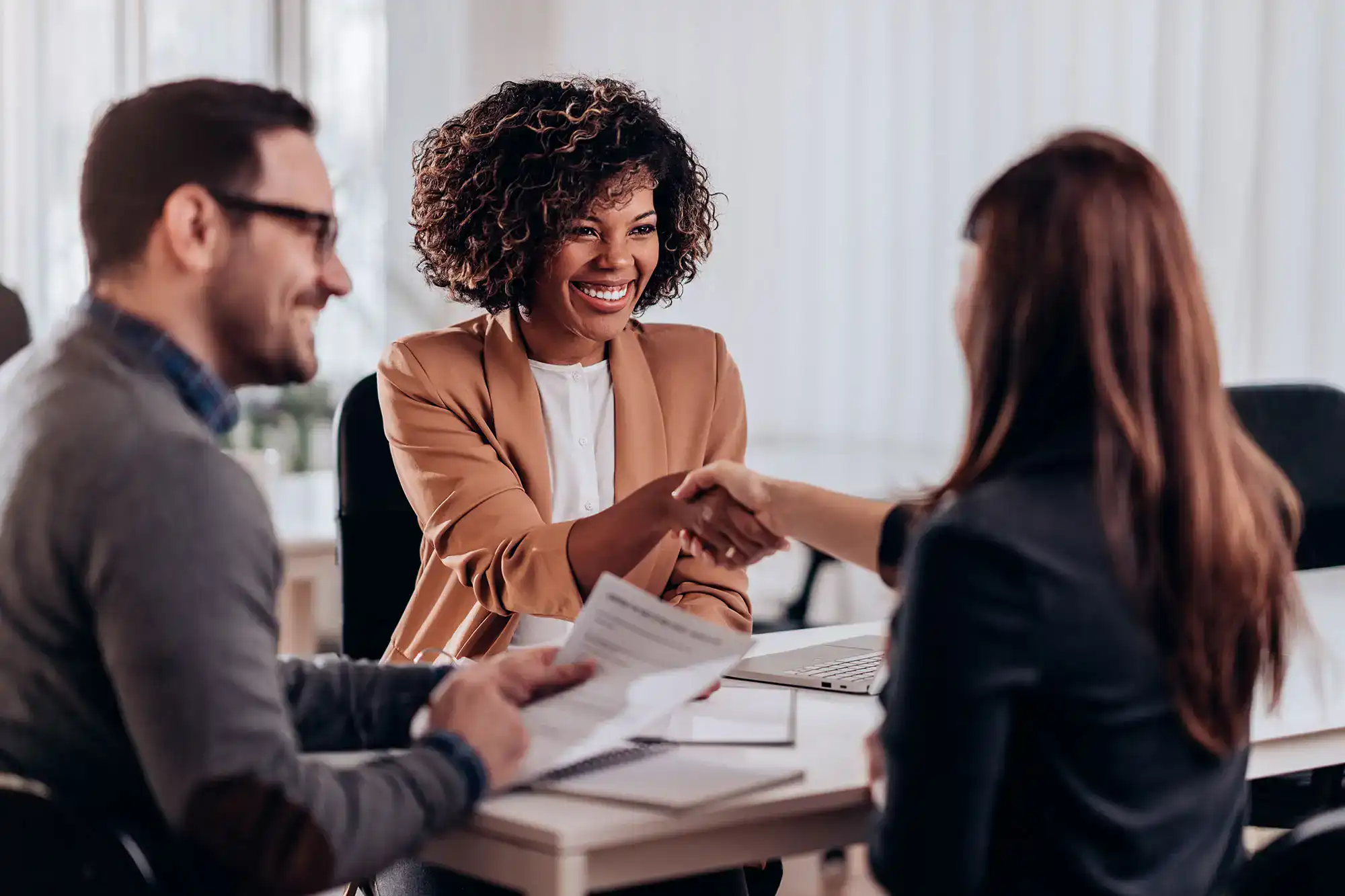 Woman in a job interview